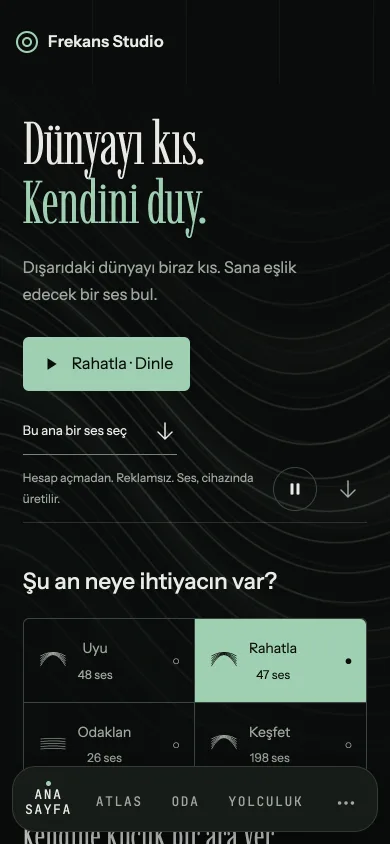Uyku, odak ve binaural sesler · Frekans Studio