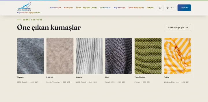 Öne çıkan kumaşlar — karcem.com.tr