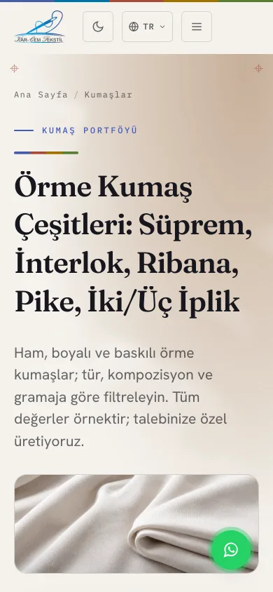 Örme Kumaş Çeşitleri: Süprem, İnterlok, Ribana, Pike — KARCEM