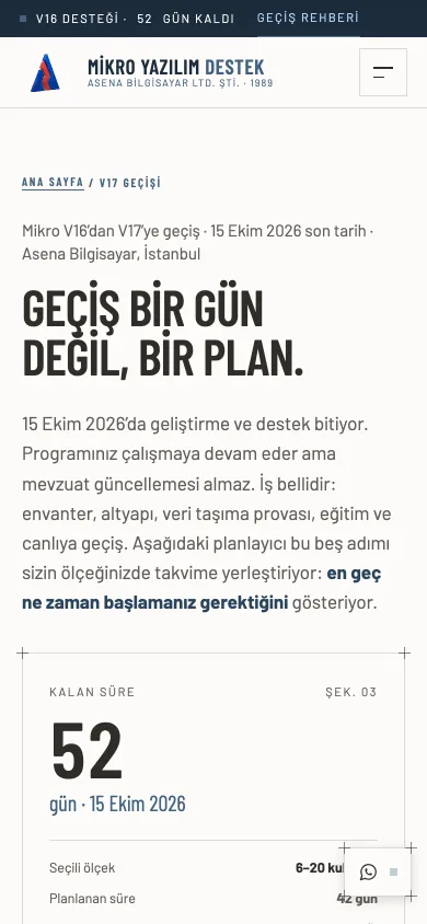 Mikro V16→V17 Geçiş Rehberi · Mikro Yazılım Destek